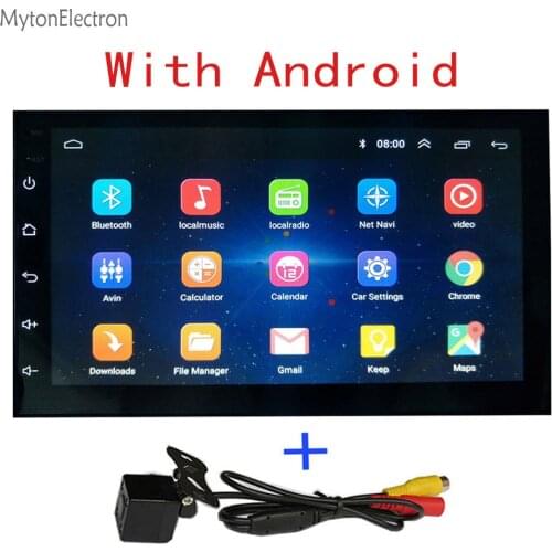 2 Din Android Radio Bluetooth GPS Navigation Wifi Navigator 1024*600 Table Car Multimedia Player Rearview Backup Parking Camera