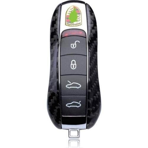 QHCP Auto Accessories Remote Control Smart Key Case Cover Car Key Bag Protective For Porsche Panamera Cayenne Cayman Car Styling