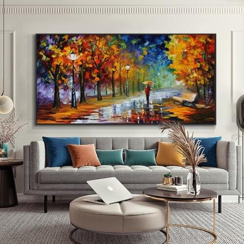 DIY 5D Diamond Painting Walking Down The Street Flower Handmade Square or Round Diamond Semi-finished Home Commemorative Gift