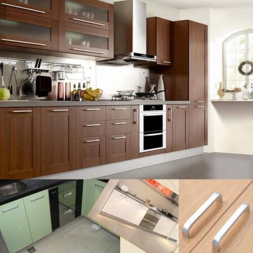 Aluminum Long Knob Cabinet Furniture Door Handles Knobs Bedroom Closet Dresser Kitchen Drawer Pulls SCIE999