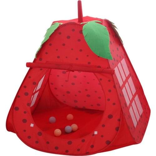 Childrens Indoor Tent Toys Cartoon Strawberry Game House Fun Ball Pool Gifts For Children And Toddlers