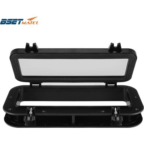 Marine Boat Yacht RV Porthole ABS Plastic Rectangular Hatches Port Lights Replacement Waterproof Windows Port Hole Portlight