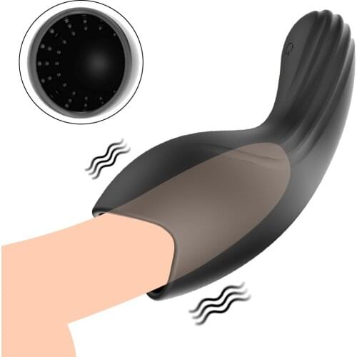 Male Self-consolation Device Penis Training Vibrator-Adorime Sex Endurance Extension Sex Toys 10 Modes Waterproof Glans Trainer