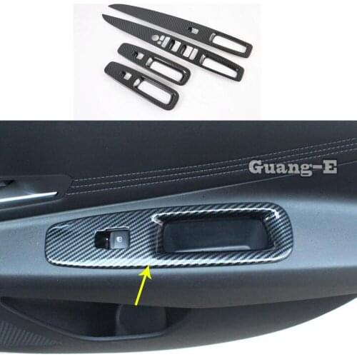 For Hyundai Elantra Avante 2021 2022 Car Sticker Cover Armrest Handrail Inner Door Window Glass Switch Panel Trim Frame Parts