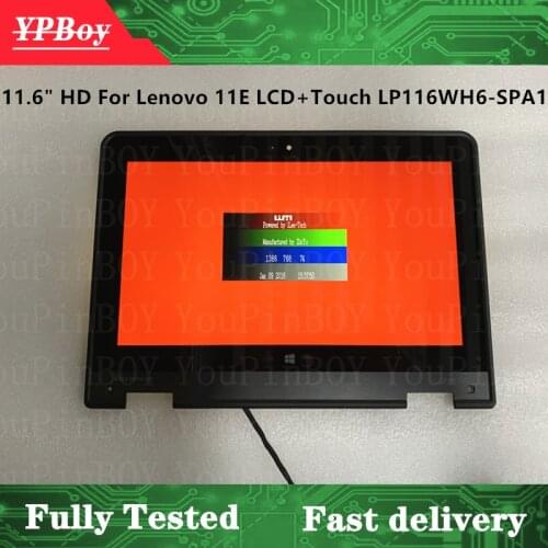 New 11.6" For Lenovo Thinkpad Yoga 11e Chromebook LCD Display Touch Screen Assembly with Frame HD EDP LP116WH6-SPA1 FRU 00HM247