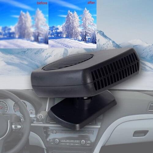 New 200W 12V Glass Defroster Defog Dashboard Cooling Fan 13 * 10cm Heater Mini For Car Electric Fan Heated Windshield Windows