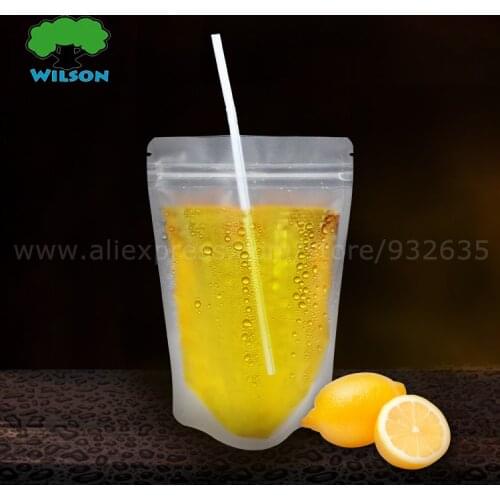 Opening 17cm -26cm) Matte Plastic Frosted Clear PouchFull Zip Lock Stand Up Bags Fruit Juice Drink Bags Food Storage CPP/PET/PE