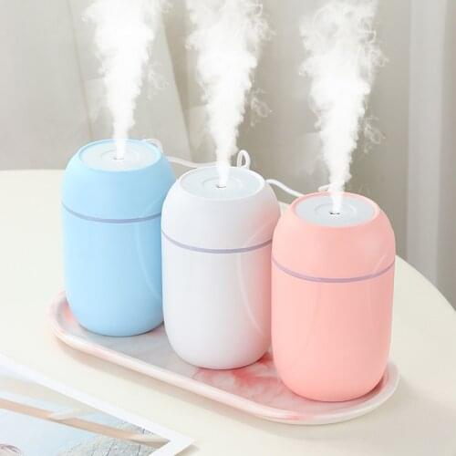 Portable USB Air Humidifier Colorful lights 260ml Ultrasonic Aroma Essential Oil Diffuser Cool Mist Purifier Car Home Office