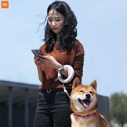 Xiaomi youpin new Retractable Dog Leash Ring Led lighting Flexible Pet collar Dog Puppy Traction Rope Belt Length 3m leash