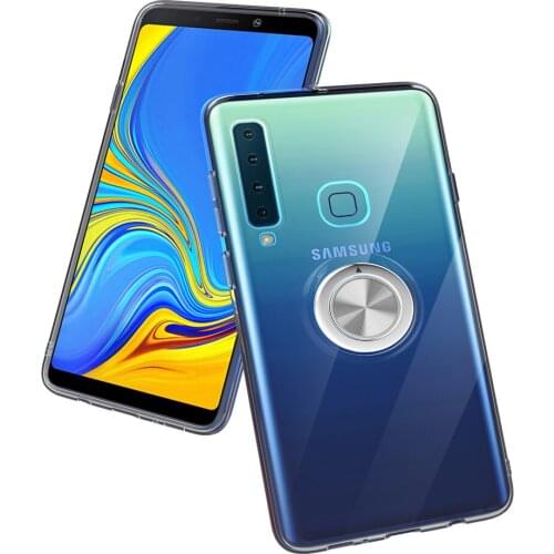 Shockproof Soft Transparent Case For Samsung A9 2018 Holder Ring Phone Cover for Samsung Galaxy A9 2018 Case A9s Star Pro A920