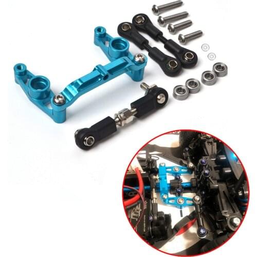 RC TT-02 Aluminum Ball Bearing Crank Steering Set for Tamiya TT02 TT-02D 1/10 RC Drift Car upgrades Parts