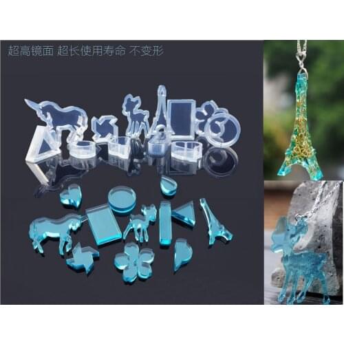 Animals Tower Silicone Mould DIY Resin Casting Pendant Necklace Jewellery Making Mold DIY Craft resin molds for jewelry