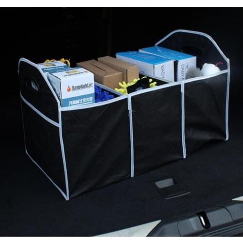 Universal Car Storage Organizer Trunk Collapsible Toys Food Storage Truck Cargo Container Bags Box Black Car Stowing Tidying
