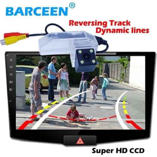 High quality hd car parking camera ccd image glass car rear view track line lens plastic shell material for Mazda 6/ M6 2009