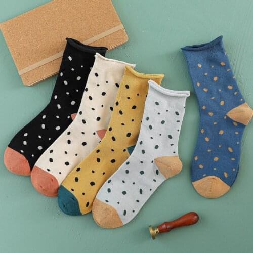 5 pairs / lot Harajuku Point Funny Socks Women Warm Cute Novelty Femme Sokken Meias calcetines skarpetki streetwear