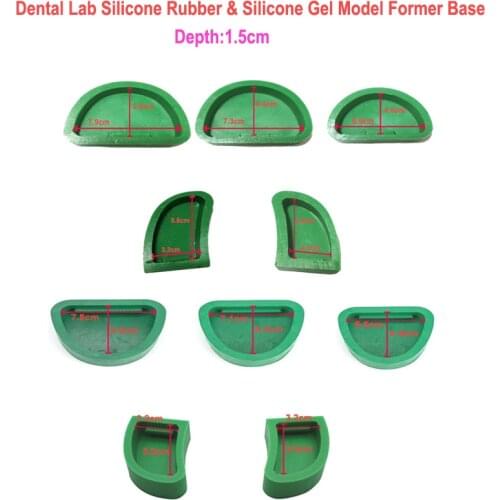 5PCS Dental Laboratory Technician Silicone Rubber Silicone Gel Tray Base Model Former Base Molds