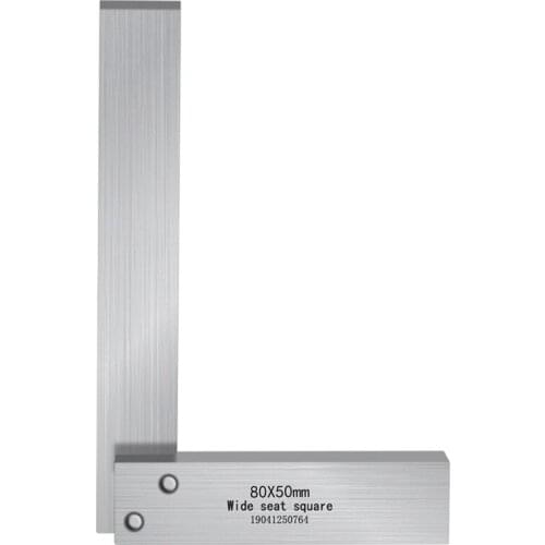 80X50mm Woodworking Width L-Shaped Square, Right-Angle Inspection And Measurement Tool, Carbon Steel Square