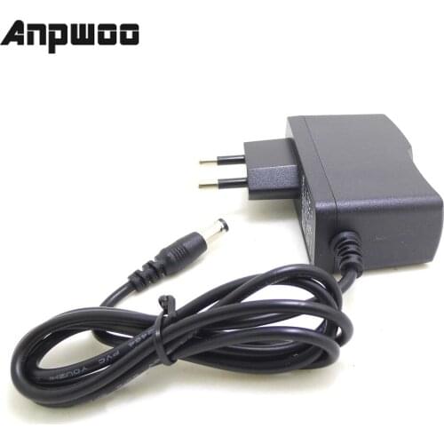 ANPWOO EU Plug AC/DC Power adapter charger Power Adapter for CCTV Camera AC 100-240V DC 12V 1A (2.1mm * 5.5mm)