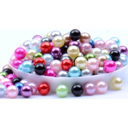 No Hole 8mm 1000pcs Many Colors To Choose No Hole Round Pearls Imitation Pearls Craft Art Beads Nail Art Decorate DIY