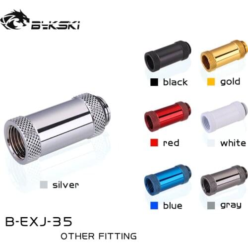 Bykski B-EXJ-35, 35mm Male To Female Extender Fittings, Boutique Diamond Pattern, Multiple Color G1/4 Male To Female Fittings