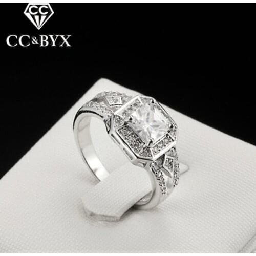 CC Jewelry Rings For Women Fashion Vintage Jewelry Luxury Bijoux Cincin Wanita Bridal Wedding Engagement Ring Anillo CC1156