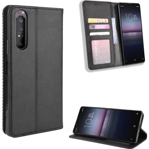 Wallet PU Leather For Sony Xpeira 5 III Case Magnetic Book Stand Card Protective Cover