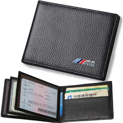 New Unisex Drivers License Genuine Leather Case Motor Vehicle Driving Credit Id Card Holder Tarjetero For Bmw Car Accessories