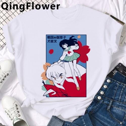 Feudal Demon Inuyasha Sesshoumaru Higurashi Kagome Anime clothes men graphic tees t-shirt t shirt couple clothes aesthetic