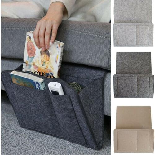 Felt Bedside Storage Bag Organizer Caddy Bed Tidy Pocket Pouch Book Laptop Phone