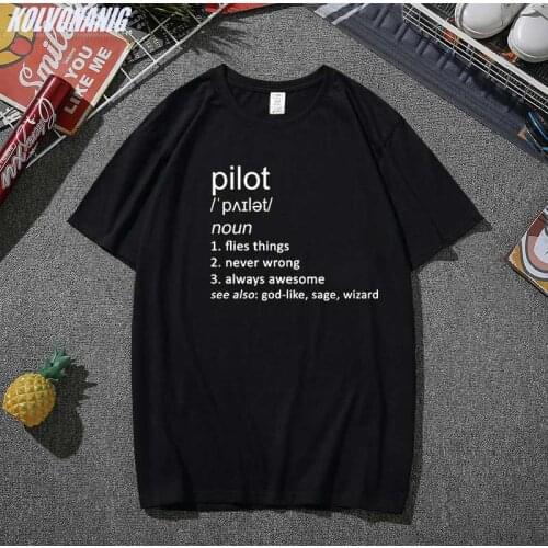 Pilot Flying Plane Aeroplane Aviation Gift Work Job Funny Print T Shirt For Men Harajuku O-Neck Tee Shirts Camiseta Masculina