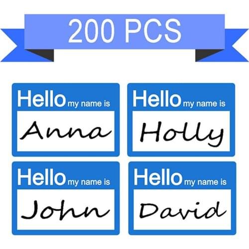 Name Tag Self-Adhesive Sticker 2x3 inch My Name Is Label For Kids Staff Employees Reunions Parties Item Tag Note Stickers 200pcs