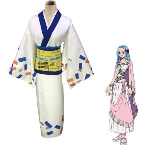 Anime One Piece Miss Wednesday Nefeltari Cosplay Costume Kimono Halloween Carnival Party Costumes