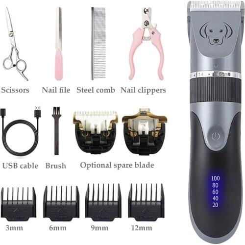 Dog Clipper professional Pet Clipper Dog Rechargeable Cordless Grooming Shaver Trimmer For Dog Haircut Cat Hair Clippers