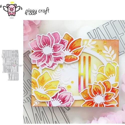 Piggy Craft metal cutting dies cut die mold Letter decoration Scrapbook paper craft knife mould blade punch stencils dies