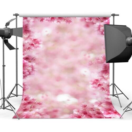 Mehofoto Pink Flower Bokeh Backdrop Photography Newborn Background for Birthday Party Photo S-2994