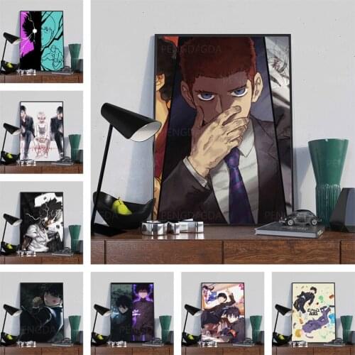 Modular Picture Mobu Saiko Hyaku Home Decor Japanese Anime Wall Art Modern Canvas Prints Painting For Bedroom Poster No Frame