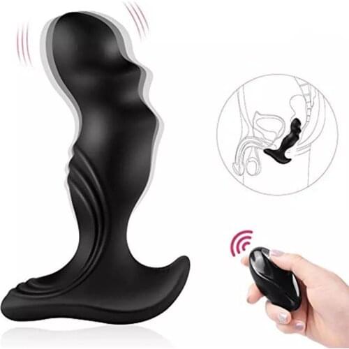 Male Vibrator Prostate Massager Powerful 7 Speed Vibrating Anal Plug G Spot Stimulator Silicone Waterproof Sex Toys for Men Gay