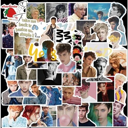 10/50pcs Singer Troye Sivan Stickers for Guitar Luggage Skateboard Luggage Aesthetic Children Toy Art Painting Decal Stickers