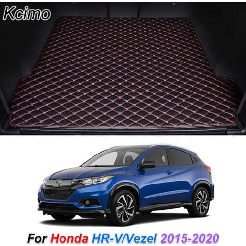 The Trunk Floor Leather Liner Car Trunk Mat Cargo Compartment Floor Carpet for Honda Hr-V Vezel 2015-2020