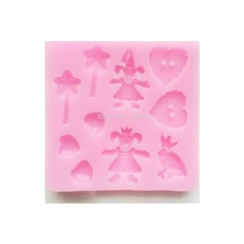 New "Prince Charming" theme Fairy Tale Story Book Princess and the Frog Silicone Candy Mold