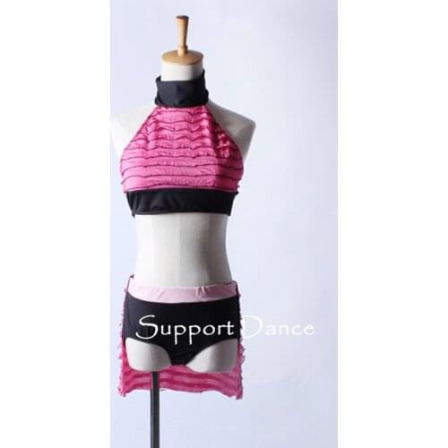 2-piece Mock Turtleneck Latin Dress Kids Adult Modern Dance Costume C178