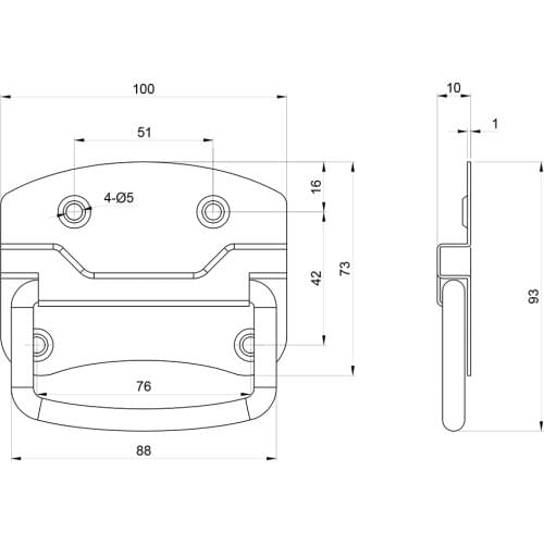 Boat Hatch Cabinet Lift/ Pull Ring Handle - Marine 316 Grade Stainless Steel