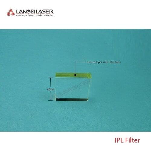 Crystal filter size:40*12*40mm , window size/spot size : 40*12 , wavelength:420&560&640~1200nm,IPL optical FILTER