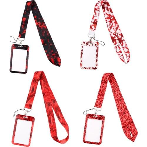 JF322 Doctor Nurse Blood Lanyard Neck Strap Rope For Mobile Cell Phone USB ID Card Badge Holder DIY Hanging Rope Lanyards