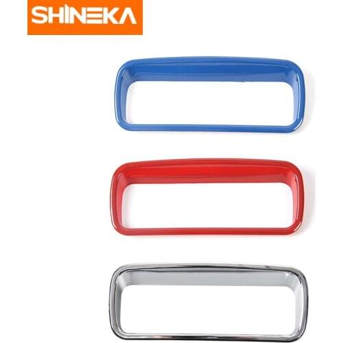 SHINEKA Car Styling ABS Interior Air Conditioner Switch Decoration Frame Cover Trim Stickers For Jeep Wrangler TJ 1997-2006