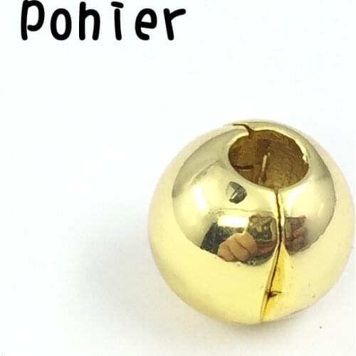 Clips Locks Beads Gold- Round Stopper Bead Charms European Beads Fit Original Pandora Charms Bracelets & Bangles