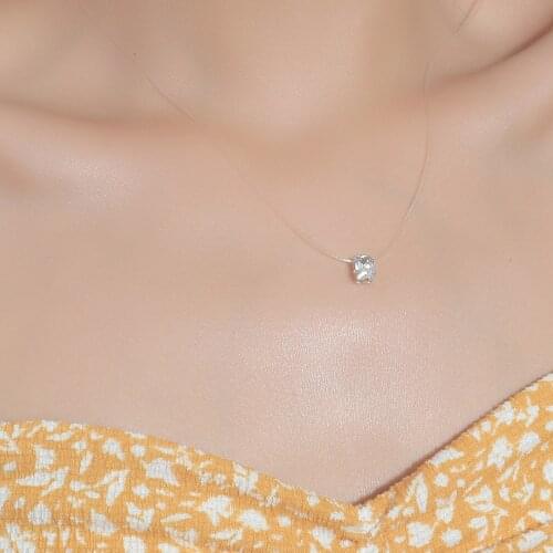 Handmade Necklaces Necklaces Designed for Women Gold Color Square Prong Set with Cubic Zirconia Gifts for Friends The Prom Party