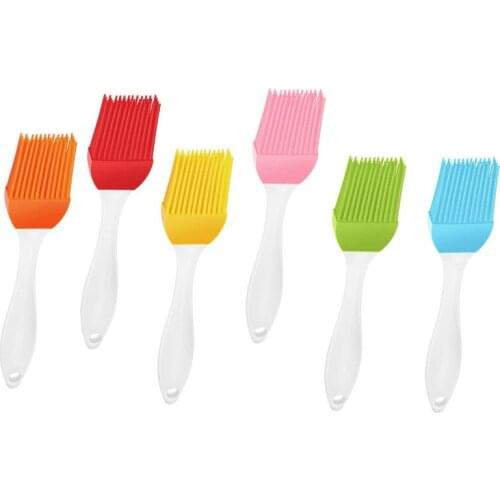 1Pcs Silicone Basting Pastry Brush BBQ Cake Oil Brush Heat Resistant Barbecue Cooking Basting Brush Kitchen Tools Random Color