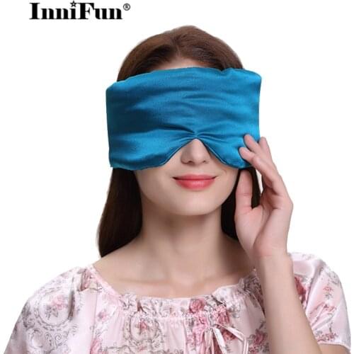 100% Real Silk Sleep Mask Enlarge Plus Sleeping Mask For Travel Home Sleep Aid Health Comfort Enlarge Thickening Eye Cover Patch