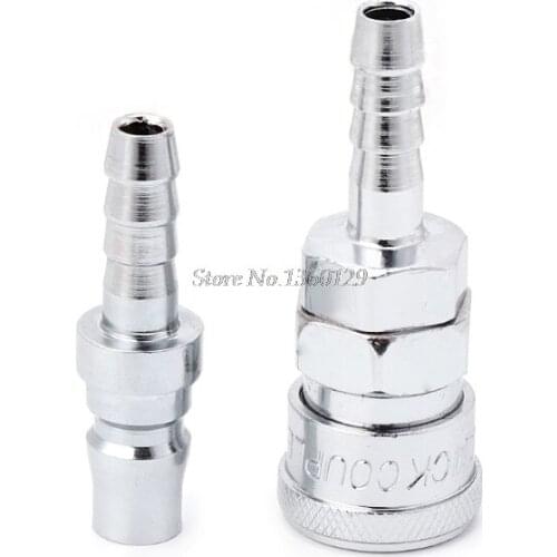 2 Pcs Pneumatic Air Line Hose Adapter Quick Release Hitch Connector Compressor Air Line Connections to 8mm Pneumatic Hose Parts